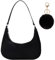 Umhängetasche Damen Handtasche, Handtasche Damen Klein, 90s Women's Shoulder Bag, Handtasche Vintage Nylon, Y2K Fashion Handtaschen für Frauen Dating, Reisen, Einkaufe (Schwarz)