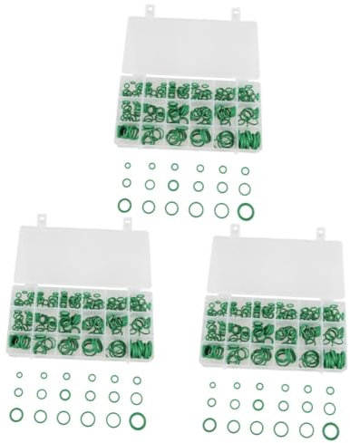 JECOMPRIS 3 Ensembles Voiture Bague D'Étanchéité Voiture Kit Joint Voiture Ac Kit D'Étanchéité Voiture Climatiseur Anneaux Climatiseur Vert En Caoutchouc 270 pièces * 3