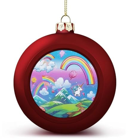 Kleine Weihnachtskugel, Regenbogen-bedruckte Weihnachtskugeln, Weihnachtsbaumschmuck, Halloween-Kugel-Ornamente
