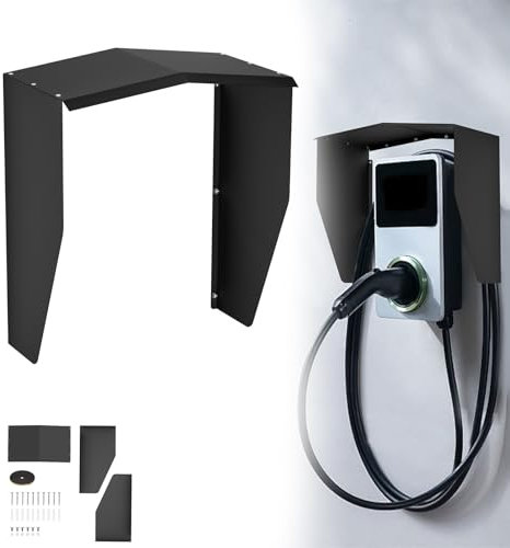 XINZI Wallbox Wetterschutz Zubehör für Wallboxen Regenschutz, Schutzdach für E-Auto Ladestation, Wetterfeste Abdeckung für Ladegerät Überdachung für Ladesäule, Abdeckung wetterfest 45,5x40x25cm