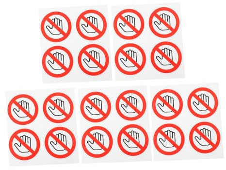 Uonlytech Selbstklebende Warnaufkleber „Bitte Nicht Berühren“ Sicherheitsvinyl 25mm Starke Haftung 20 Stück Für Maschinen Labor Werkzeuge Auto