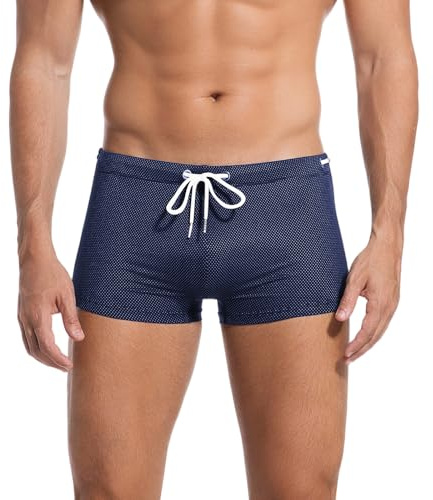 Donason Costume da Bagno Uomo Boxer ad Asciugatura Rapida Elastico Coulisse Pantaloncini da Bagno Traspirante Calzoncini da Nuoto Surf Costumi da Mare Spiaggia Piscina