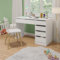 Bellabino Nore Kinderschreibtisch in Weiß mit 5 Schubladen - Jugendschreibtisch 110x53 cm - Schreibtisch Kinder ab 6 Jahren - Schülerschreibtisch mit Schubladen beidseitig montierbar für Kinderzimmer