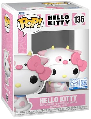Funko POP! Sanrio: Hello Kitty - Hello Kitty in Cow Cosplay | Offizieller Fanartikel und Merch - Vinyl Sammelfigur als Regal Deko - Geschenkidee zum Geburtstag für Fans und Sammler