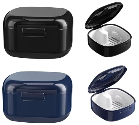 BoîTe de ProthèSe Dentaire, 2 pièces Boîte pour prothèses dentaires Boîte pour prothèses dentaires étanche Boîte pour prothèses dentaires Boîte pour prothèses dentaires pour le nettoyage Boîte de rang