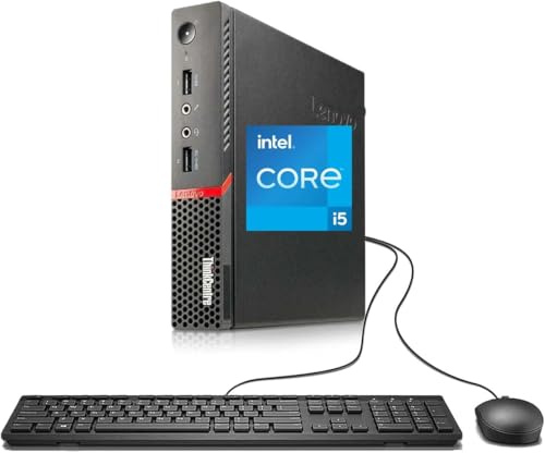 Lenovo ThinkCentre M900 Mini PC Win11, M900 Tiny Desktop Computer, Intel Core i5-6500, 16GB RAM, 512GB SSD, DisplayPort, RGB QWERTY Keyboard (renewed)