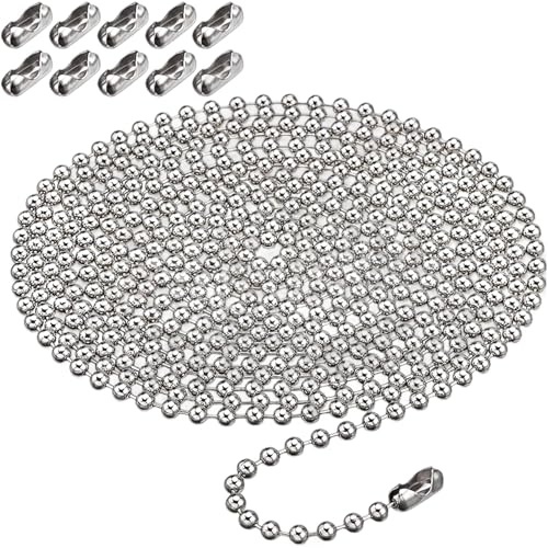 Kugelkette 118, Metallzugkette, 4, 5 mm Perle mit 10 Verbindern, schneidbare, DIY-freundliche Ersatzkugel für die Schmuckherstellung, Erkennungsmarke, Jalousieperle