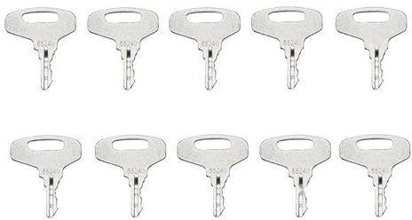 Lot de 10 clés 55240 pour Kubota Thomas Broce Gehl Kalmar pour tracteur Komatsu, chargeur, chargeur, élévateur électrique Cub Cadet ELI80-0104