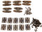5Pcs Serrure de verrouillage Loquet de Cabinet en acier inoxydable Hasps décoratif avec 10Pcs Charnières de porte verrou pour cabinet boîte à bijoux-Antuque bronze
