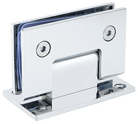 Alise Glass Shower Door Hinges,90 Degree Shower Door Hinges for Bathroom Doors,Heavy Duty Stainless Steel Wall to Glass Frameless Shower Doors Hardware Replacement Part,Polished Chrome (1P)