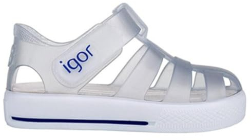 IGOR Jungen Unisex Kinder Star Sandalen mit Armband, Transparent/Weiß, 23 EU
