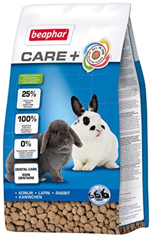 BEAPHAR – CARE+ – Alimentation Super Prenium pour lapin extrudée – 25% de fibres – Appétent, sans sucre ajouté ni colorant – Haute digestibilité – Participe à l’usure naturelle de dents – 700 g