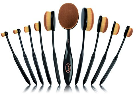VITALmaxx Make Up Pinsel Set Contouring Deluxe | Professionelles Gesichtspinsel Set | Kosmetikpinsel und Lidschatten Beauty-Set 10-teilig