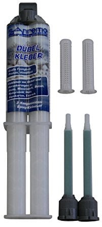 5x Sanremo DÜBEL KLEBER 25ml + 10 Mischdüsen + 10 Siebhülsen Epoxidharz Kleber 15 Minuten Epoxy