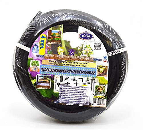 S&M Tubo microporoso per irrigazione a goccia 4/6 mm x 15 metri