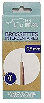 set 6 brossettes interdentaires 0,5 mm en bambou - Feel Natural