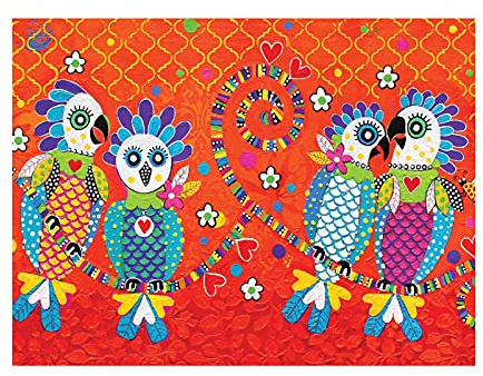 Maxwell & Williams Love Hearts Animal Printed Tea Towel with Fan Club Design, 1% Cotton, Red, 5 x 7 cm