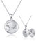 TANGPOET Medaillon Halskette für Frauen 925 Oxid Silber Weltkarte Foto Anhänger, Bild Medallion Kette, Foto-Medaillon Geschenke für Damen Mädchen