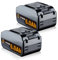 VINIDA 2Packs 6.0Ah Replacement for Worx Battery 20V Max WA3520 WA3525 WA3575 WA3578 WA3575 WA3512 WA3512.1 WA3522 WA3544 WA3671Replacement for Worx 20v Battery Cordless Tools