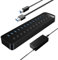 ORICO USB Hub 3.0 Aktiv 13 Ports 60W Mit Netzteil Einzelne EIN/Aus-Schalter und 12V / 5A Energien-Adapter für Desktop-Computer, PC, iMac, Mobile HDD, Flash-Laufwerk, aufladeniPad