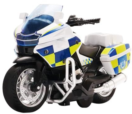 TOYANDONA Motorcycle Toys For Boys Friction Powered Play Toy Motorbike Push And Go Motorcycle With Sound White