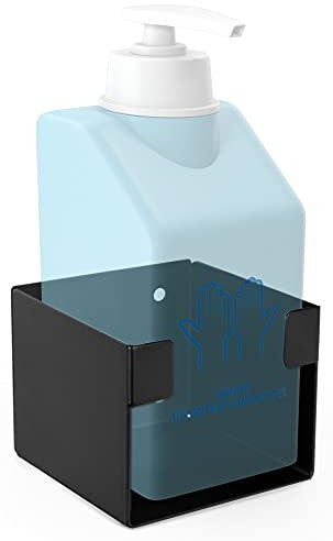 Stagecaptain DH-20BK Spender Halterung - Halter für Desinfektionsmittel oder Flüssigseife - Für Wandmontage oder auf Ständer - bis 95 mm Durchmesser - Aus Stahl - 3/8-Gewinde - Schwarz