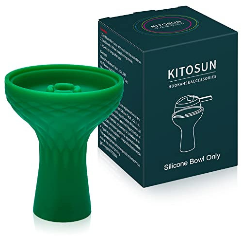Kitosun Phunnel Foyer Chicha en Silicone - Kitosun Accessoire pour Narguilé Tête de tabac à 70 degrés silicone Durable Pour 15 à 18 g - Arômes fumer - Travailler avec SmokeBox HMD (vert)