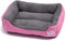 OUYUNKKA Hundebett Hundekissen (L, 66 x 50 cm) Viereckig Rosa Hundesofa für Mittelgroße und Kleine Hunde und Katzen, Flauschig Weich Katzenbett Katzenkissen Hundebett für Französische Bulldogge