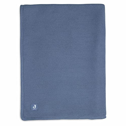 Jollein 517-511-66039 Babydecke Basic Knit Strickdecke Jeans blau (75x100 cm)