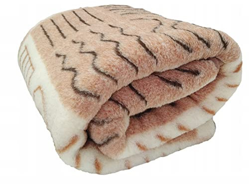 Merino Wolldecke Schurwolle 180x200 cm - Kuscheldecke aus 100% Merino Schafwolle - Groß und Flauschige Decke Wolle - Gewicht 500g/m2 - Atmungsaktives Material
