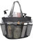 FuninCrea Borsa da Doccia in Rete, Borsa da Doccia Pieghevole Portatile con Maniglia Borsa da Toilette Multifunzione con 8 Scomparti per Campeggio per Articoli da Toeletta Vestiti (Grigio)