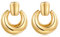 HESSAWELL Gold Dangle Ohrringe für Frauen Statement Chunky Gold Drop Ohrringe Türklopfen Form Dangling Ohrringe für Frauen Party Unkrautbekämpfung Schmuck Gold Statement Vintage Stud Earrings