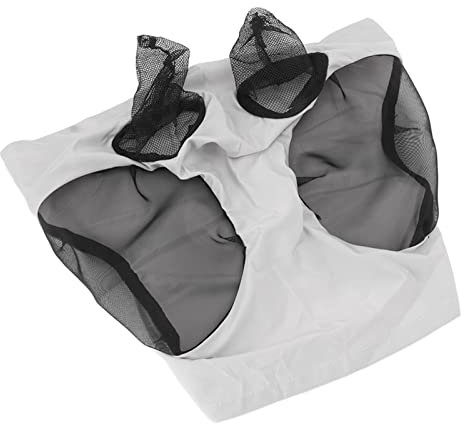 TOPINCN Pferdemaschen-Fliegenmaske, Elastische Gesichtsmaske für Pferde, Verhindert Mücken, Bequem für den Stall (grau)