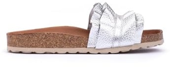 VERBENAS Sandalen Rocio Volante Piedra | Pantoletten, Schwarz, Schlupfschuh, Damen, Schuhe