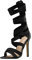 Scarpe con Tacco Eleganti Nuove donne alla caviglia alti stivali fluorescenti sandali scarpe da donna sandali con stivaletti cavi estivi Scarpe con Tacco Eleganti (Black, 38)