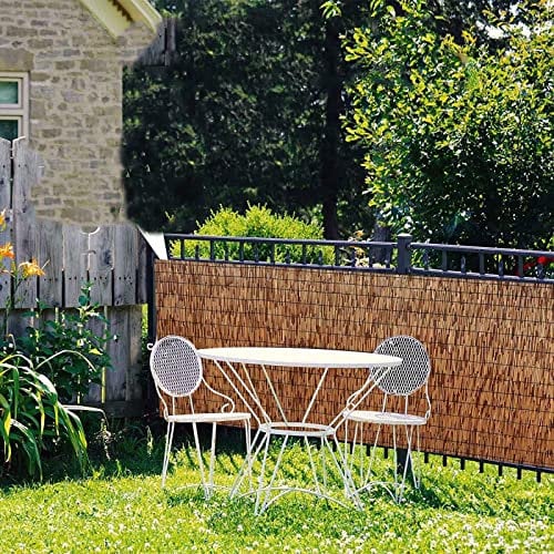 MZQMK Recinzione a Lamella Ecologica Schermi for la Privacy del Patio Recinzione a Lamella del Balcone Canna Decorativa for Interni/Esterni/Giardino/Patio/Villa/Ristorante/Hotel
