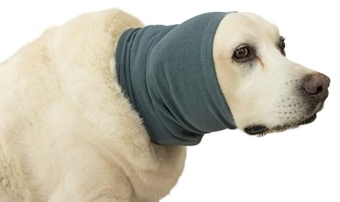 DDFS Auriculares con cancelación de ruido para perros, capucha de ansiedad para perros, protección calmante para los oídos, auriculares silenciosos con cancelación de ruido para perros, azul