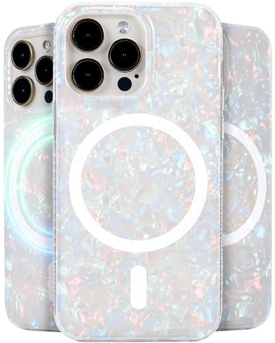 LONLI Hue - (for iPhone iPhone 15 Pro Max) - Pearl Tort Phone Case [Compatible with Magsafe] for iPhone Women, Girls and Men - Cute and Aesthetic