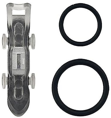 LUOFANG Magnetic Fishing Hook Keeper Black Fishing Baits Holder Fishing Hook Secure Keeper Holder with 2 Different Rubber Rings