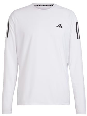 adidas Herren Own The Run Long Sleeve Tee, White, L