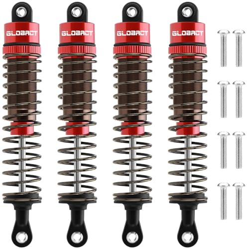 EPINON RC Stoßdämpfer, Öl, verstellbar, 4 Stück, RC-Dämpfer-Set für 1/10 RC Crawler Car Axial SCX10 TRX4 D90 (95 mm)