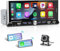 Newest 6.9 Inch Single Din Car Play Car Stereo for Wireless Apple Carplay & Android Auto Voice Control,Bluetooth 5.0,MirrorLink,Car Radio with Backup Camera,HD Touch Screen SWC/RDS/FM/2 USB/Type C/EQ