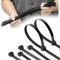 Armpow 100pcs 450mm x 9mm Long Heavy Duty Cable Tie Wide UV Resistant 80KGS/175LBS Tensile Strength for HVAC Outdoor Construction,Ultra Strong Self Locking Extra Long Zip Tie Wraps(Black)