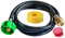PYXGLAQ 6 Feet Adapter Hose for Weber Traveler, Q Series & Go-Anywhere Grills, Propane Adapter, Black