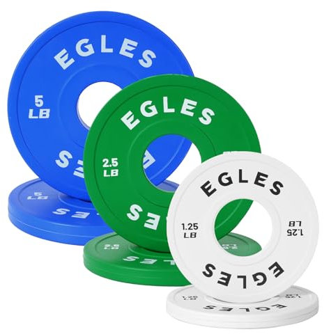 EGLES Change Plates Set 17.5LB Set Rubber Coated Weight Plates in Pairs, Olympic Bumper Plates, Color-Coded, IWF Standard, Fit 2-Inch Barbells Strength Training Weight Plates Gym & Fitness