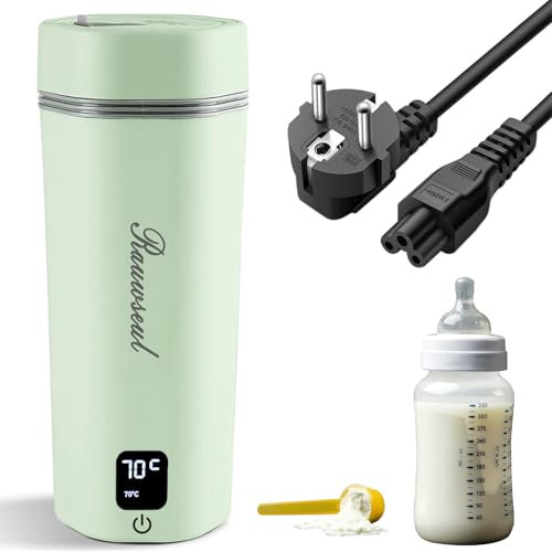 350ml Kleiner Elektrischer Wasserkocher mit 45℃~100℃ Einstellbarer Temperatur, Tragbare 300W Schnell Kochende Tasse, One-Touch-Bedienung, Anti-Trockenbrennen, No Battery, Brauchen Stecker zu Verwenden