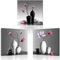Piy Painting Impression sur Toile en Vase à Fleurs, Art Mural en Toile Fleur, Peinture Murale Moderne, Facile à Accrocher pour Salon Chambre à Coucher Hôtel Cuisine, 3X 58x58 cm(174x58 cm)