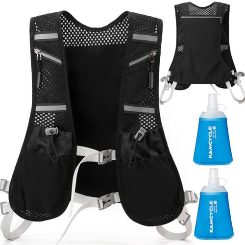 KAMCYCLE Trinkrucksack, Ultraleichter Trail Laufrucksack, Laufweste für Damen und Herren, Rucksack zum Laufen, Marathon, Radfahren, Joggen, Trailrunning