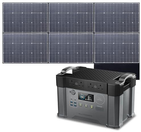 ALLPOWERS S2000 PRO Portable Power Station + SP039 600W Solar Panel,1454Wh 2700W (AC+DC) /100W USB-C Output, 1.5 Hr Fast Charge Solar Generator for Home Backup, Power Outage, Outdoor Camping