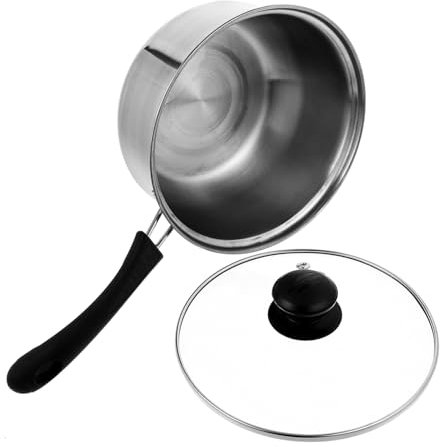 Cabilock Exquisiter Milchtopf aus 304 Antihaftbeschichtet für Induktionsherde 1L zum Erhitzen von Milch und Zubereiten von Suppen